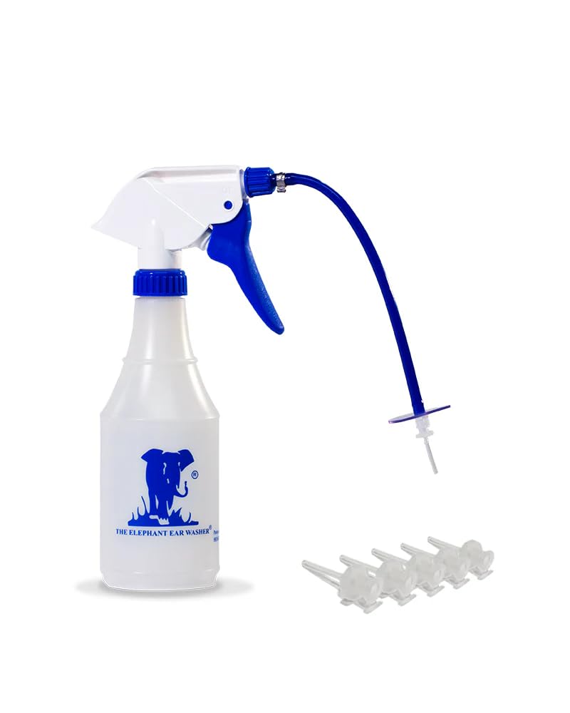 Doctor Easy Lavador de orejas elefante, botella visible, limpieza suave y segura
