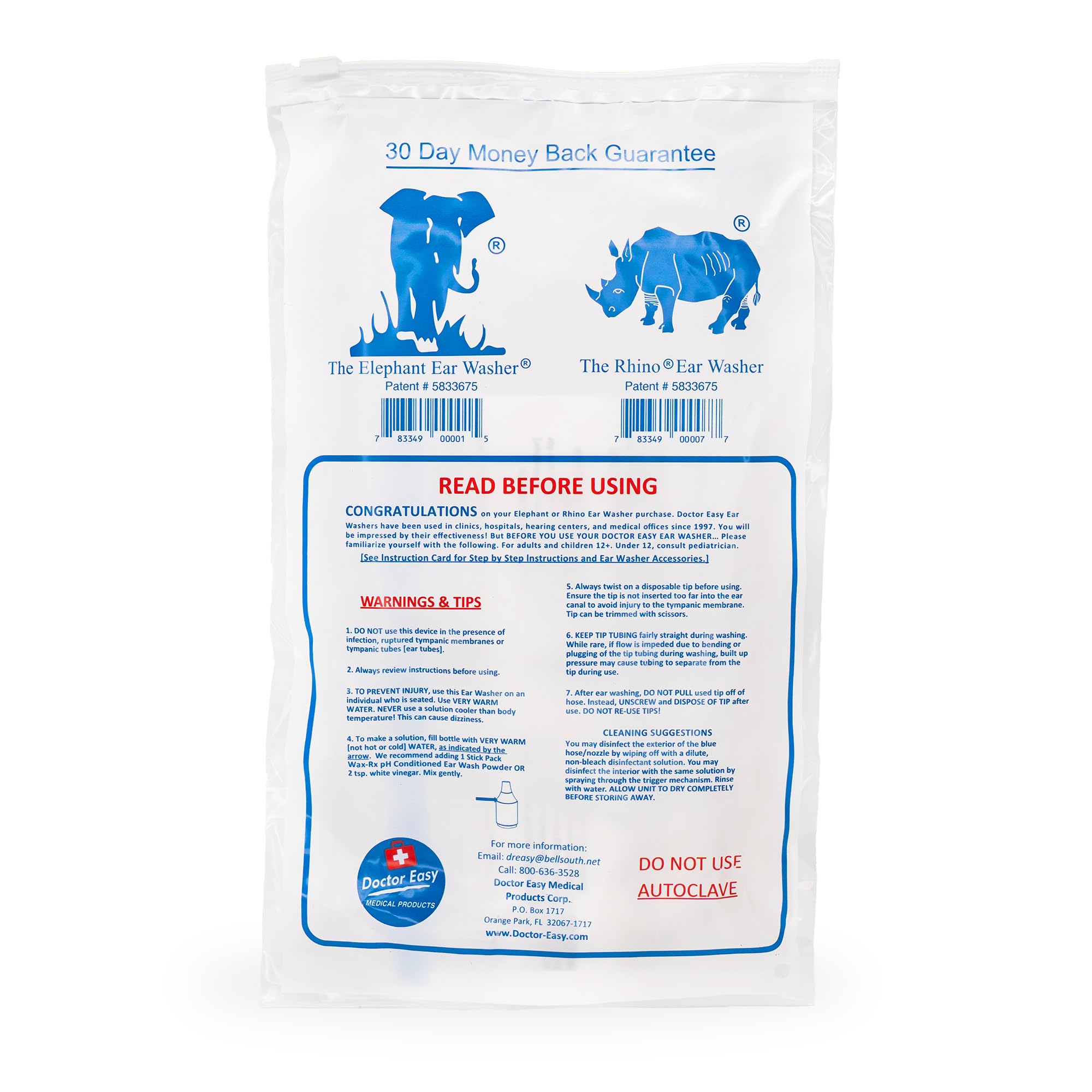 Doctor Easy usando lavador orejas elefante, experiencia de usuario segura