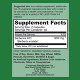 Suplementos Recomendados por Doctores: cápsulas vegetales de berberina para apoyo diario.