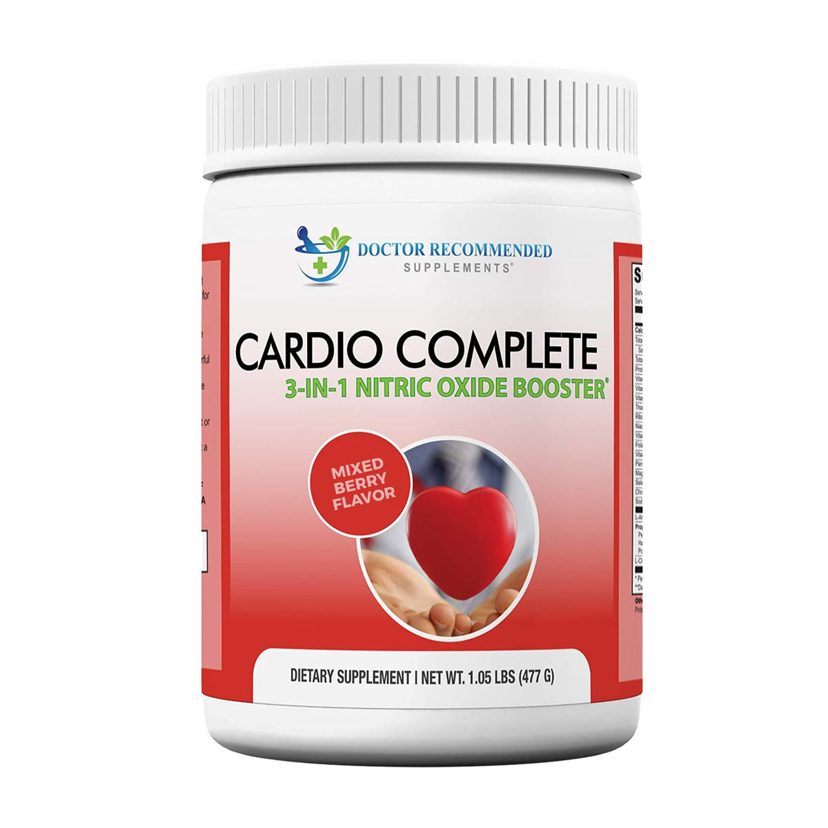 Cardio Complete de DOCTOR RECOMMENDED SUPPLEMENTS para bombeo y rendimiento durante el entrenamiento.