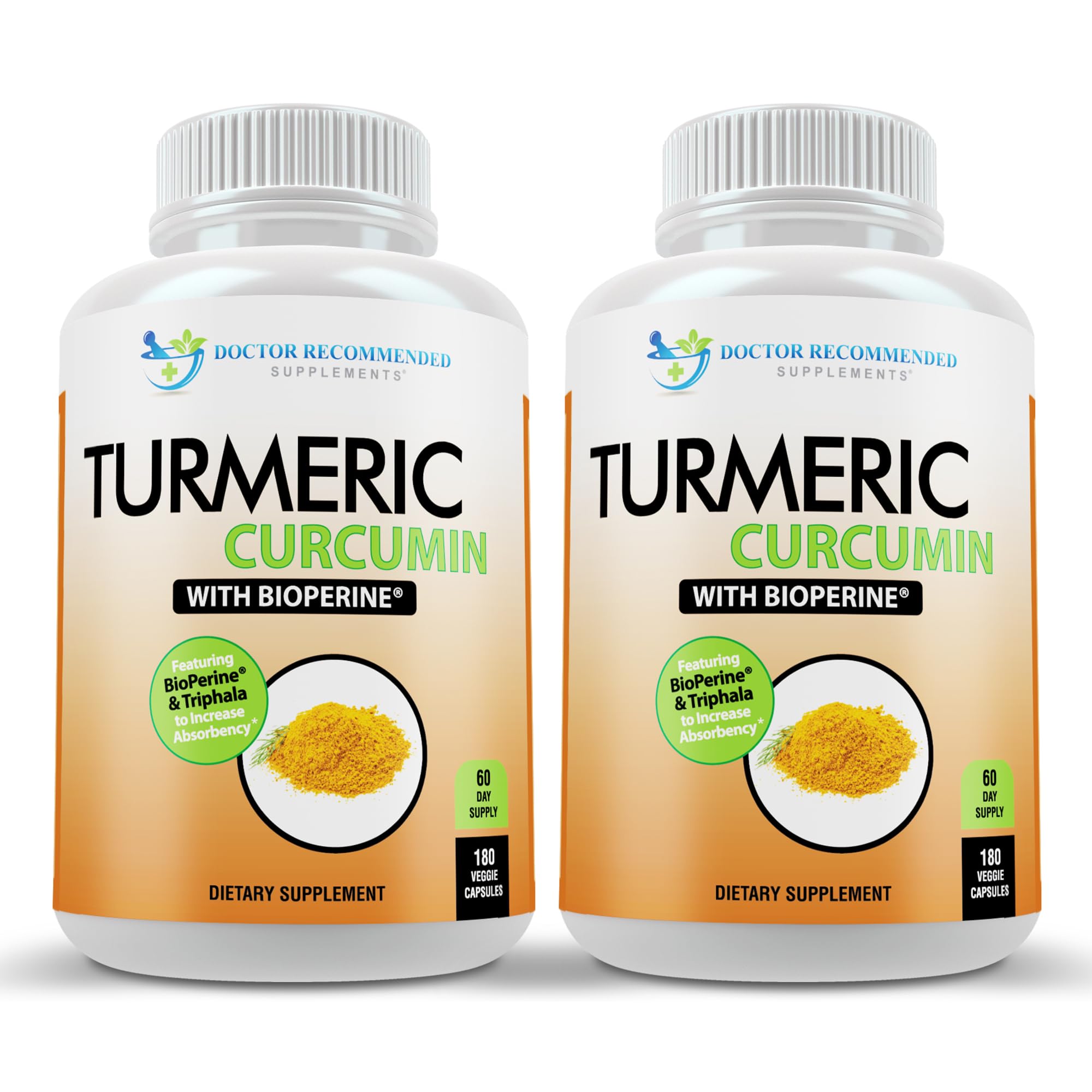DOCTOR RECOMMENDED SUPPLEMENTS cúrcuma-curcuminoides botella frontal para uso diario