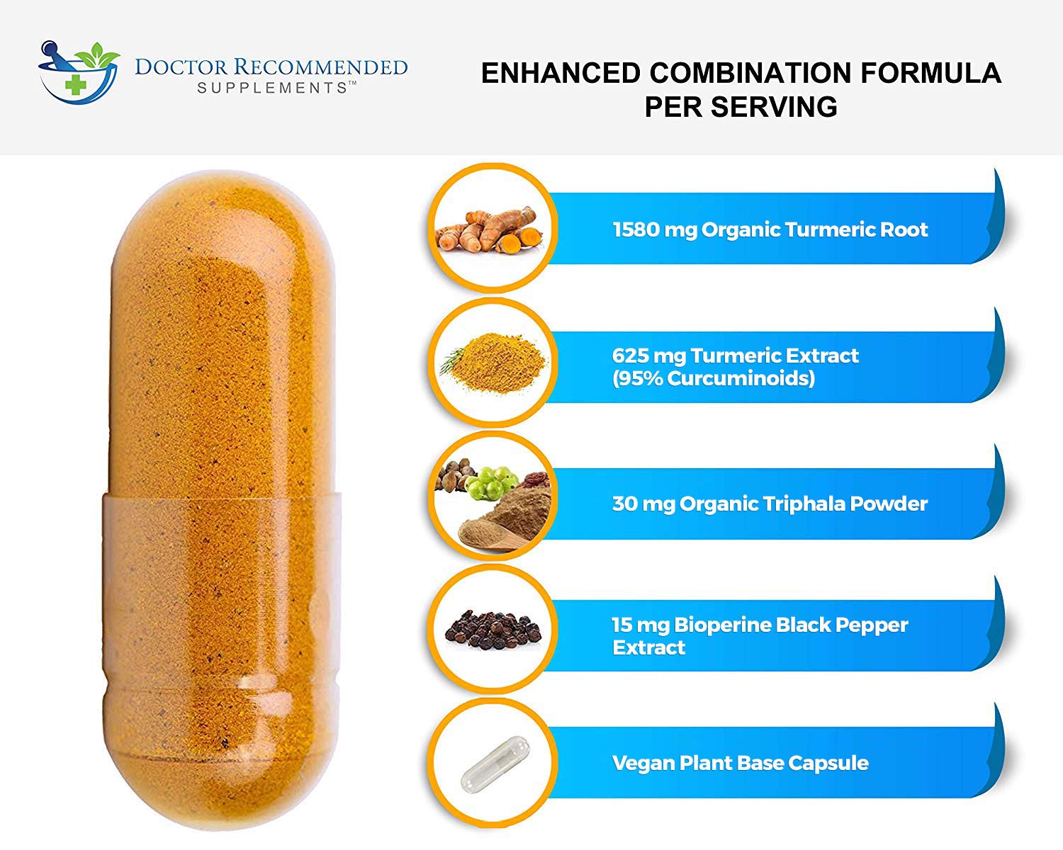 DOCTOR RECOMMENDED SUPPLEMENTS Cápsulas vegetales sin rellenos ni OMG.