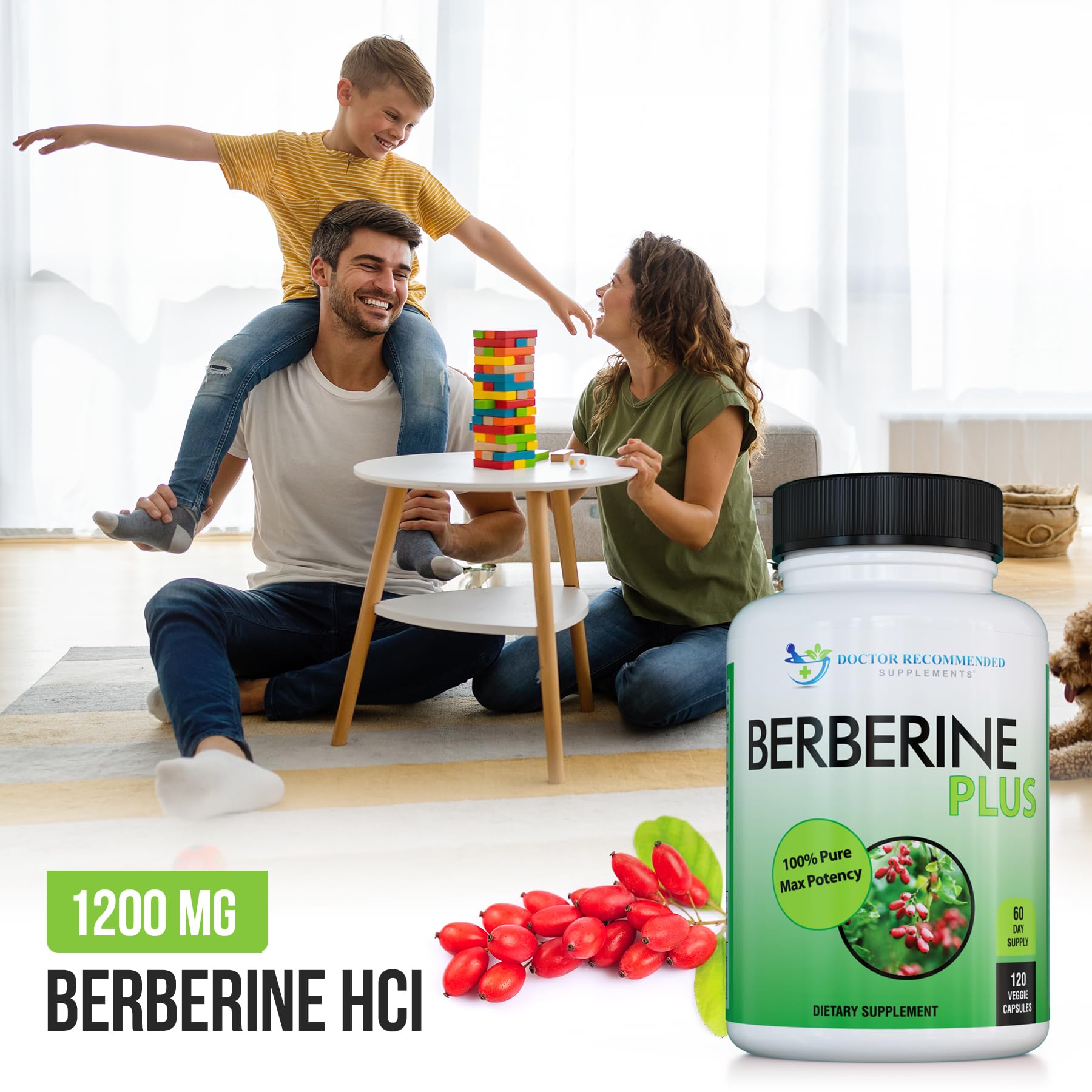 DOCTOR RECOMMENDED SUPPLEMENTS Paquete Berberina y Jalea Real, tres frascos