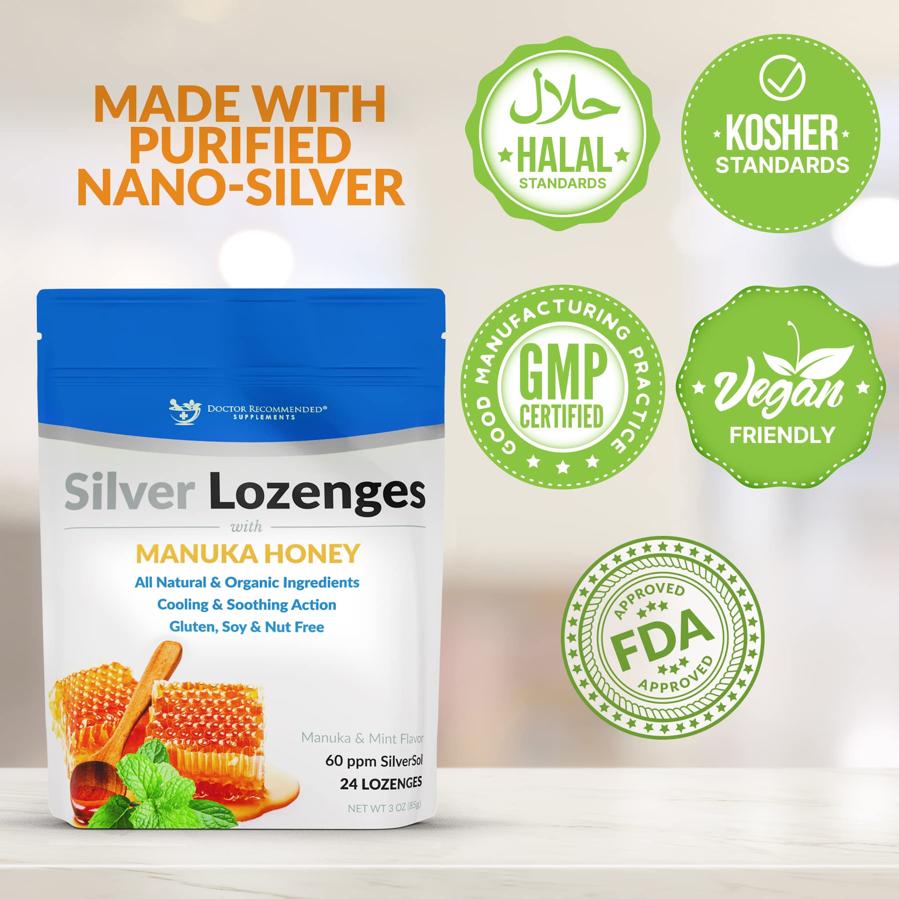 Sabor miel de Manuka con menta, DOCTOR RECOMMENDED SUPPLEMENTS