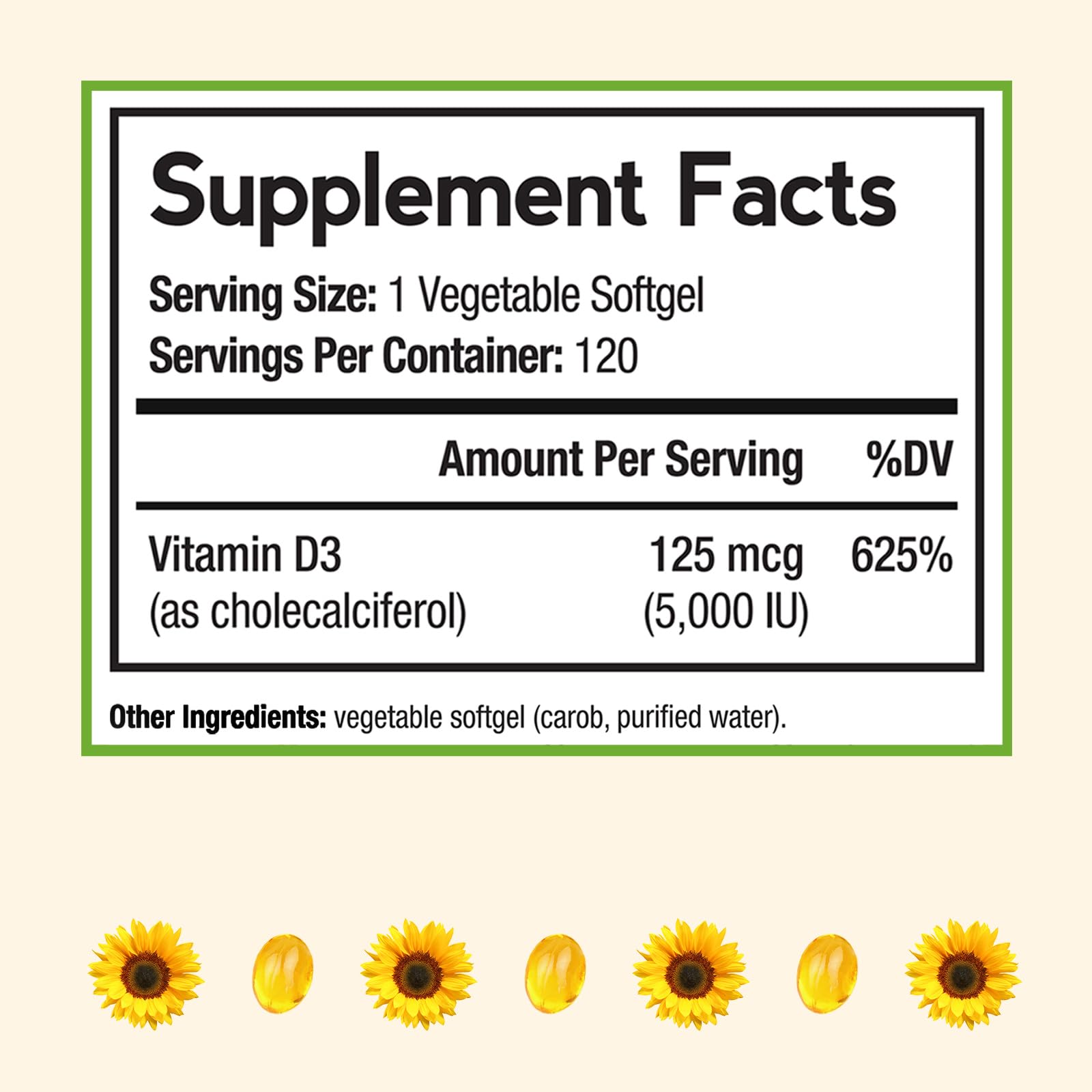Doctor's Recipes Vitamina D3, cápsulas vegetales, forma vegetariana para inmunidad sostenida.