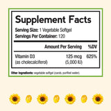 Doctor's Recipes Vitamina D3, cápsulas vegetales, forma vegetariana para inmunidad sostenida.