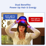 Cap DualGlow con luz azul para favorecer energía diaria y ritmo circadiano.