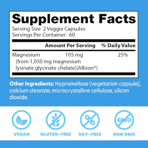 Doctor's Best 105-mg porcion vegana, libre de gluten y soja.