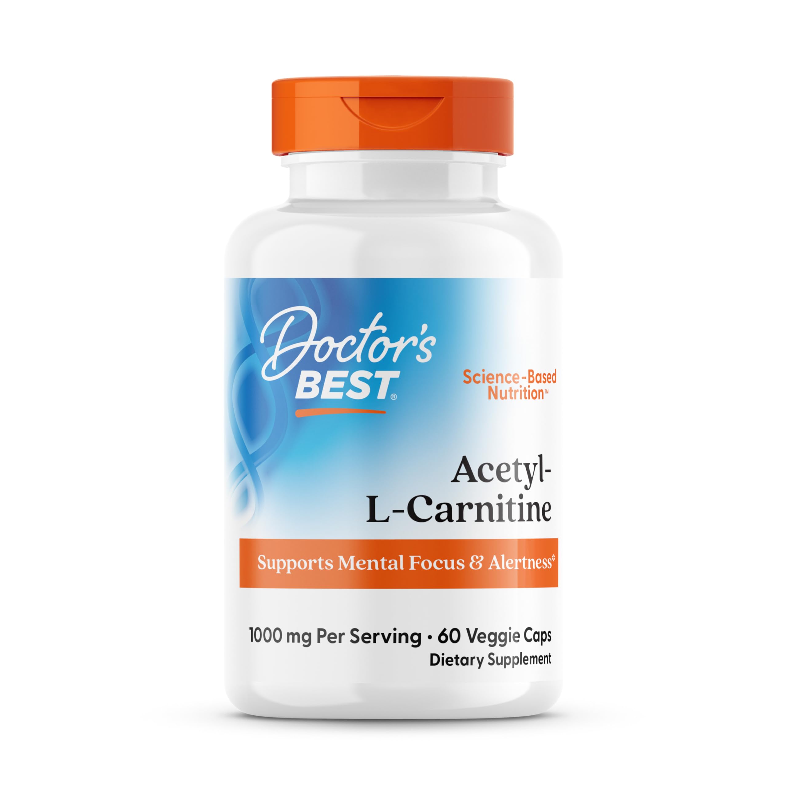Doctor's Best acetil-L-carnitina en frasco para energía diaria y claridad mental