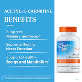 Cápsulas de acetil-L-carnitina de Doctor's Best para energía cerebral suave