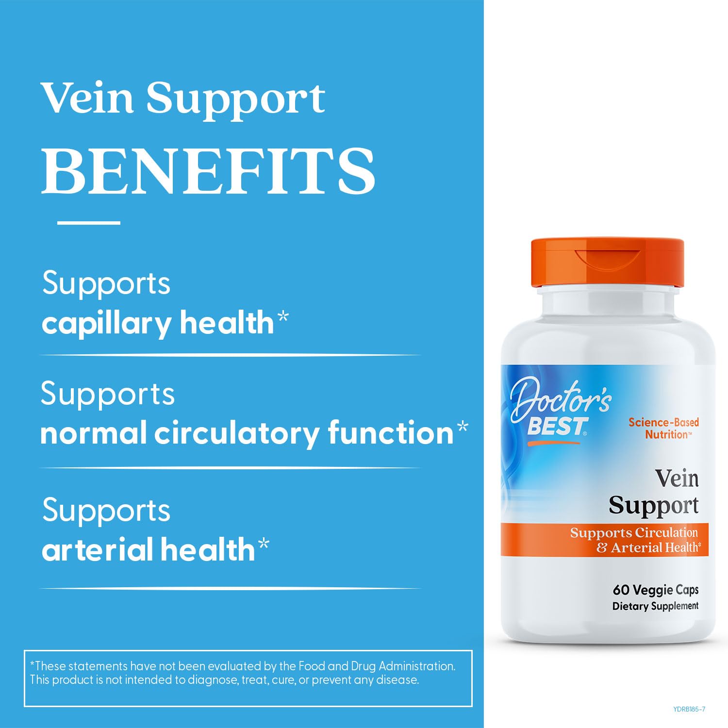 Imagen de Diosmina y Hesperidina en fórmula de Doctor's Best Vein Support.