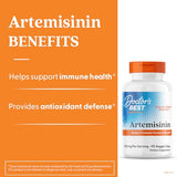 Etiqueta de Doctor's Best Artemisinina mostrando dosis e ingredientes clave.