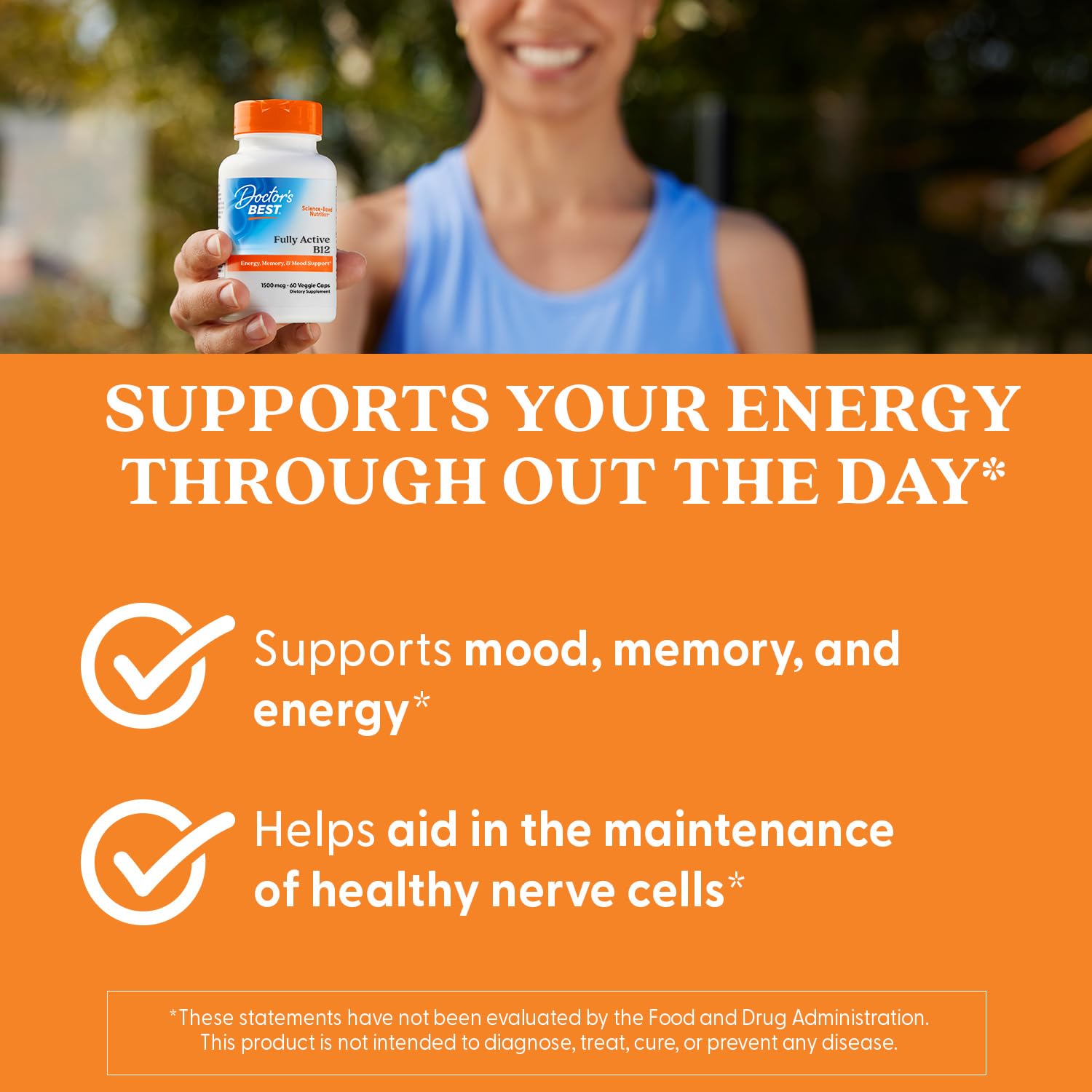Composición de ingredientes de Doctor's Best B12 1500 mcg y forma activa