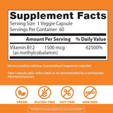 Etiqueta frontal de Doctor's Best B12 1500 mcg legible