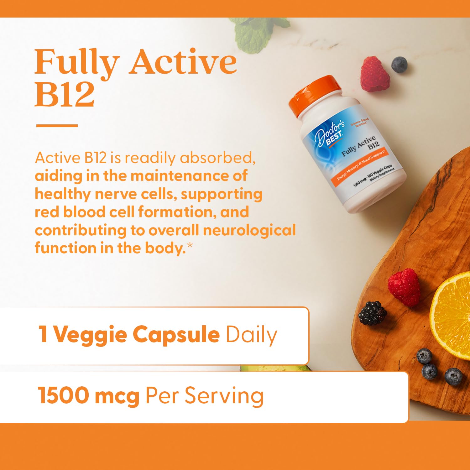 Doctor's Best B12 methylcobalamin, rutina diaria de salud nutricional