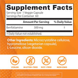 Etiqueta frontal de Doctor’s Best Benfotiamine 300, información clara de la fórmula