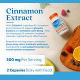 Etiqueta de Doctor's BEST Canela CinSulin con información de ingredientes y posibles beneficios.
