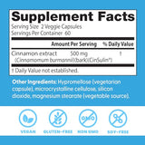 Extracto de canela CinSulin de Doctor's BEST; rico en antioxidantes potentes.