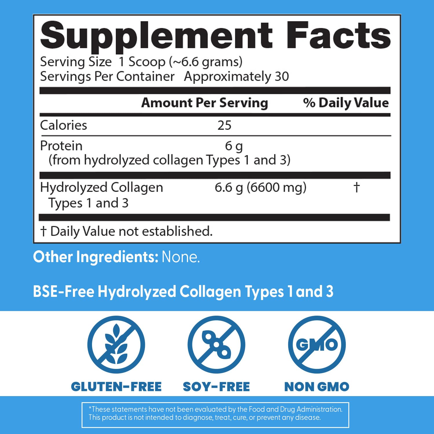 Doctor's Best Colágeno Tipos 1 y 3: etiqueta trasera describe ingredientes y recomendaciones.