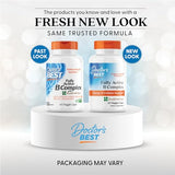 Etiqueta detallada de Doctor's Best muestra ingredientes y certificaciones sin gluten
