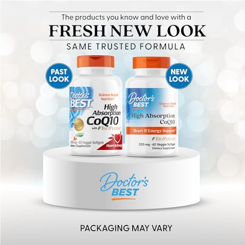 Doctor's Best CoQ10 200 mg, absorcion mejor en capsula para biodisponibilidad