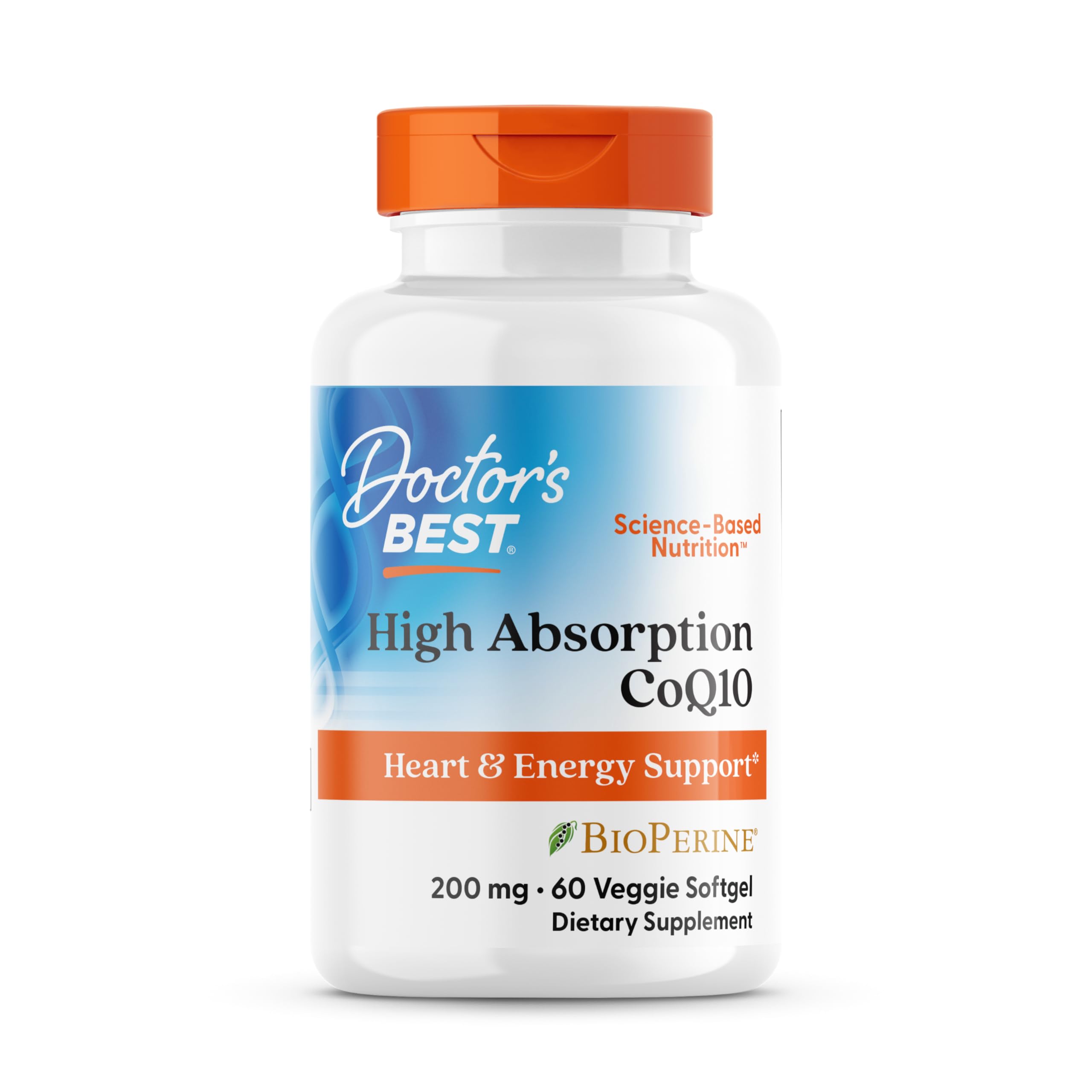 Doctor's Best CoQ10 200 mg, equilibrio en la botella para apoyo de energia