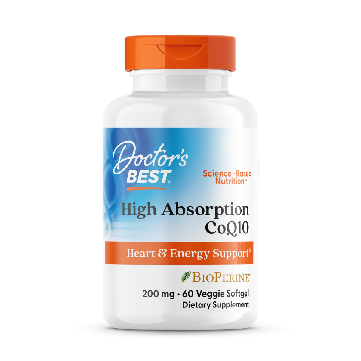 Doctor's Best CoQ10 200 mg, equilibrio en la botella para apoyo de energia