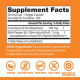 Ingredientes clave de Doctor's Best CoQ10 con BioPerine para mejor absorcion.