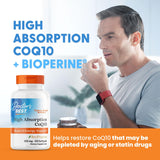 Doctor's Best CoQ10 cápsulas fáciles de tragar para rutinas diarias.