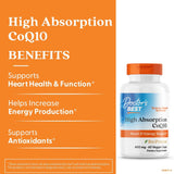 Etiqueta de Doctor's BEST CoQ10 con fermentación natural.