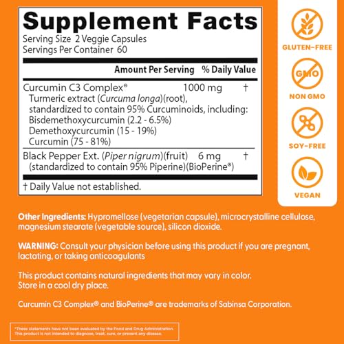 Doctor's Best Curcumin Phytosome, vertido de cápsulas para rutina diaria.