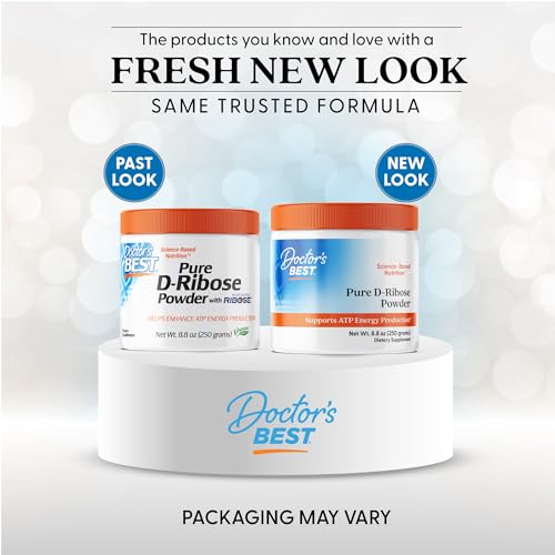Detalle de la etiqueta de Doctor's Best D-Ribose, ingredientes clave.