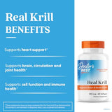 Doctor's Best Real Krill Antártico, EPA y DHA en cápsula blanda para memoria.