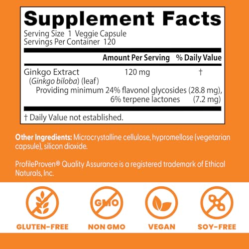 Doctor's BEST Ginkgo: apoyo a la claridad mental y función cerebral diaria.