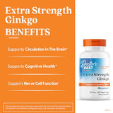 Botella de Doctor's Best Ginkgo para uso diario y bienestar mental.