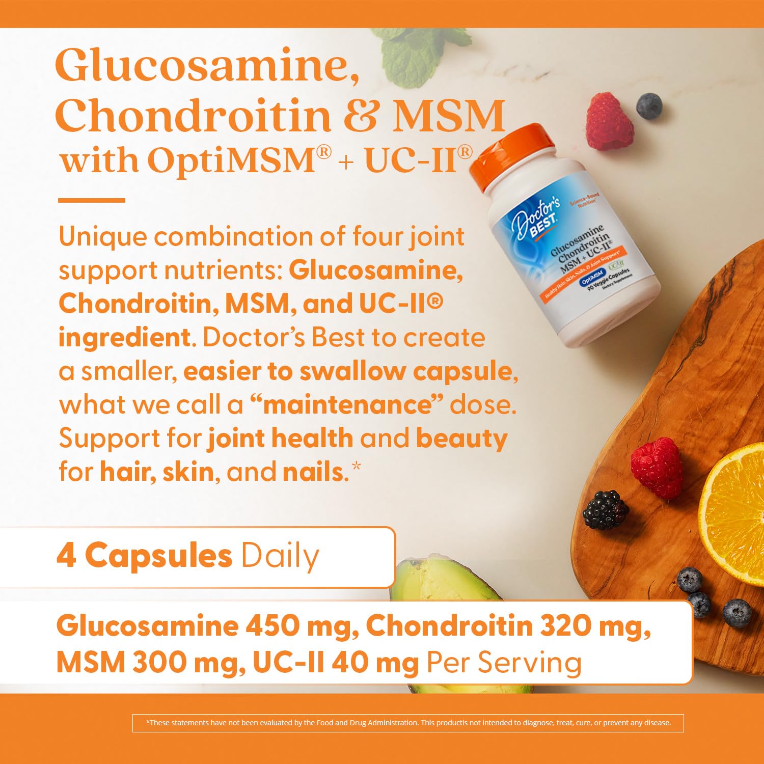 Articulaciones en movimiento con Doctor's Best Glucosamina-Condroitina-MSM-UCII.