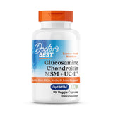 Doctor's Best Glucosamina-Condroitina-MSM-UCII en botella, soporte articular diario.