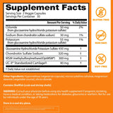 Etiqueta de Doctor's Best Glucosamina-Condroitina-MSM-UCII con información clara.