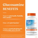 Vista de la dosificación: Doctor's Best glucosamina, 1500 mg por porción.