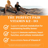 Detalle de ingredientes de Doctor's Best K2 MK-7 + D3 en la etiqueta.