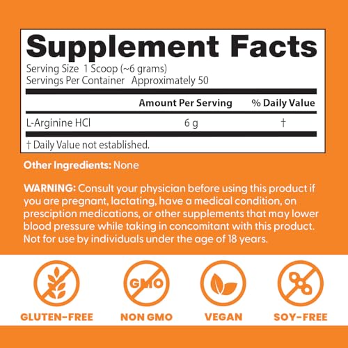 Doctor's BEST L-Arginine, mezcla fácil en bebida, apoya la circulación durante el entrenamiento