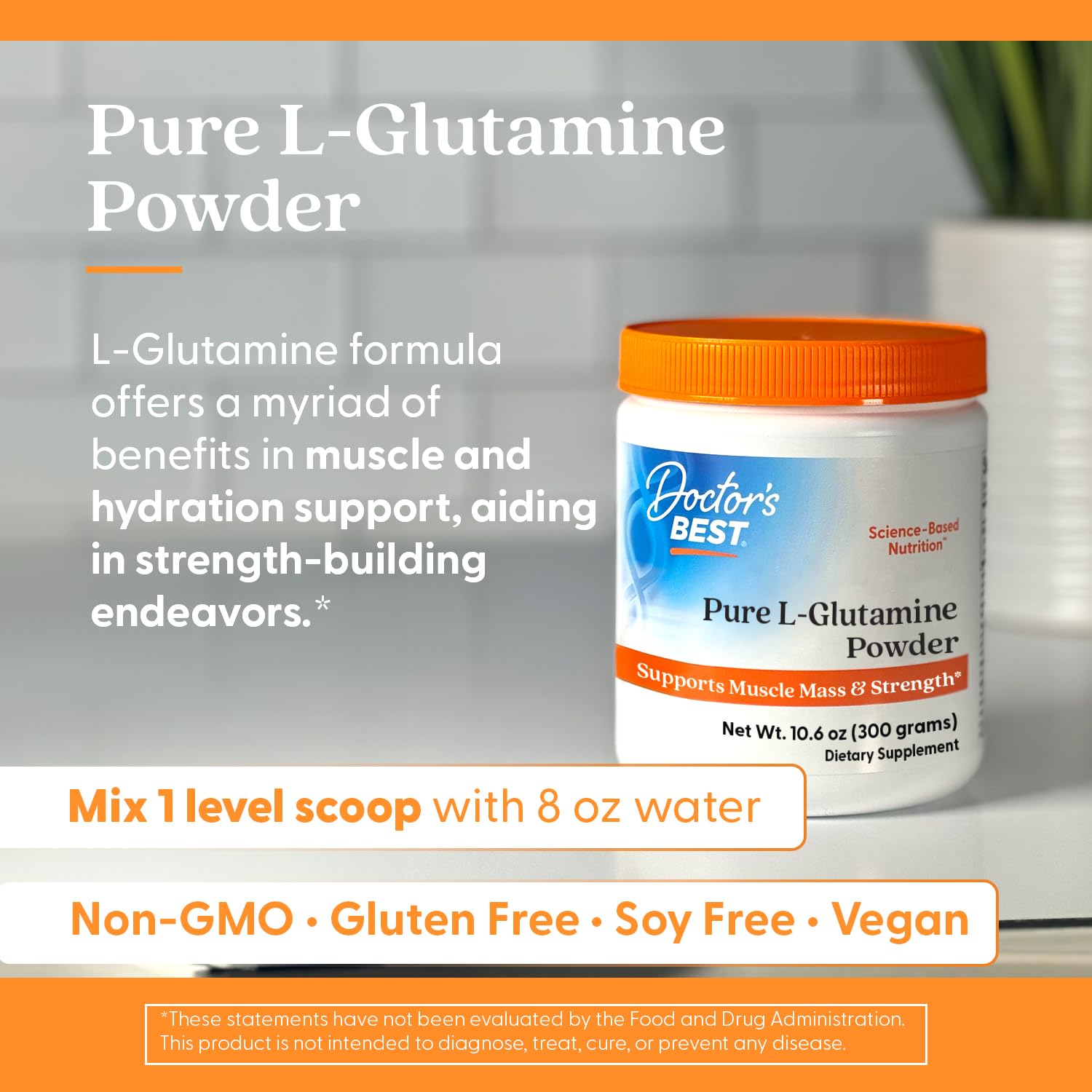 Escena de entrenamiento con Doctor's BEST L-glutamina para recuperación.