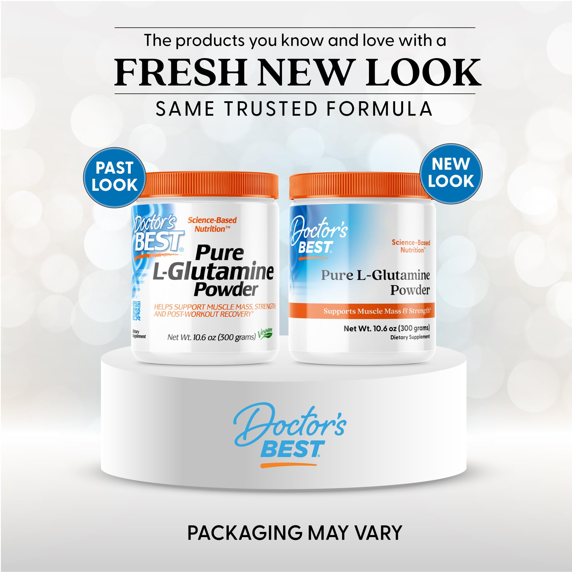 Mezcla rápida de Doctor's BEST L-glutamina en bebida para hidratación muscular.