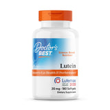 Doctor's BEST Luteína 20mg con zeaxantina, botella para apoyo visual diario.