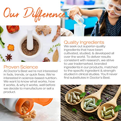 Doctor's BEST Luteína nutrición ocular respaldada por ingredientes clave.