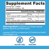 Doctor's BEST Luteína sin gluten y no transgénico como opción saludable.