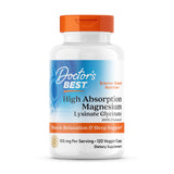 Doctor's Best magnesio glicinato-lysinato: cápsulas fáciles de digerir para uso diario.