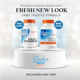 Doctor's Best mezcla enzimática con amilasa proteasa y celulasa mejora la descomposición de carbohidratos.