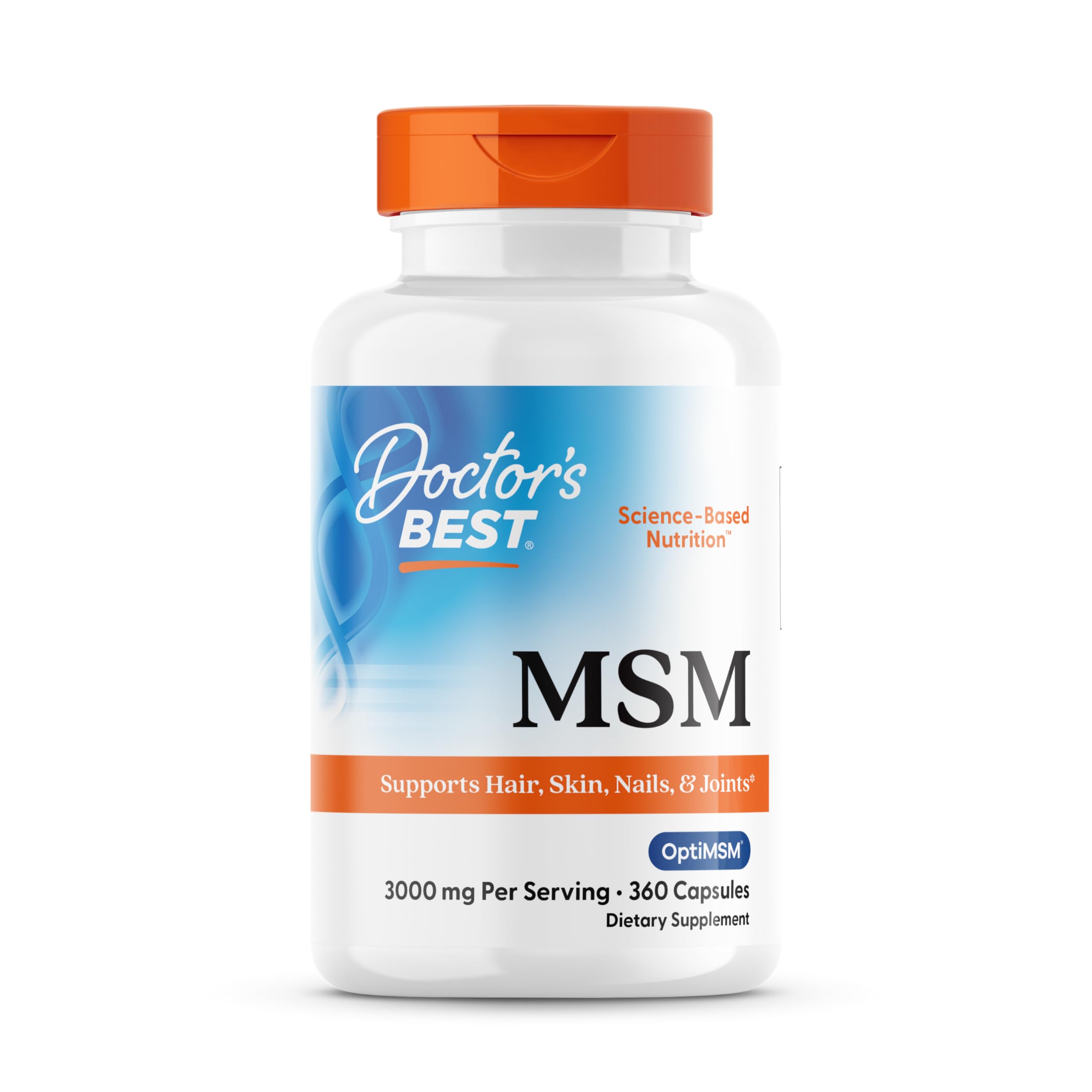 Doctor's Best MSM cápsulas en botella para movilidad
