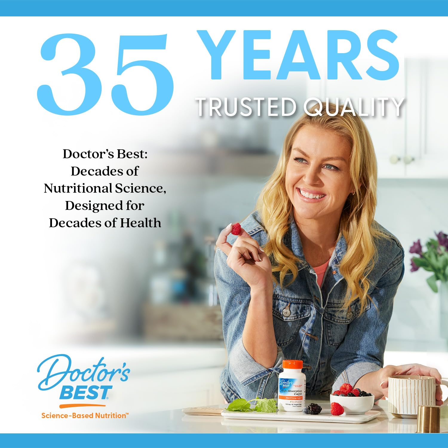 Vista frontal de Doctor's Best MSM para bienestar de articulaciones